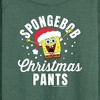 Women's - SpongeBob SquarePants - Christmas Pants Lightweight French Terry Wide Neck Long Sleeve Shirt - 2 of 4