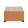 TUYOHW 31" Square Storage Bench,End of Bed Ottoman Bench with Button-Tufted Lid,Ottoman for Living Room,Entryway - 2 of 4
