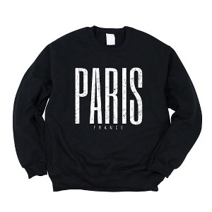 Simply Sage Market Women's Graphic Sweatshirt Paris France Distressed - 1 of 2