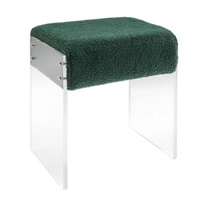 YIYIBYUS Modern Minimalist Acrylic Stool Chair, Makeup Stool Chair with Cushion, Modern Multifunctional Vanity Stool - 1 of 4