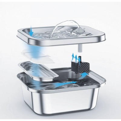 Geeni 4L Stainless Steel Smart Pet Water Fountain