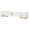 HDZNVF TV Stand for 65 Inch TV, Entertainment Center TV Media Console Table - 3 of 4