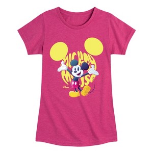 Girls' - Disney - Mickey Logo Fitted Short Sleeve Graphic T-Shirt - 1 of 4
