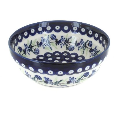 Blue Rose Polish Pottery Sweet Annie Cereal/Soup Bowl