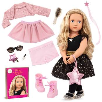 Our Generation Fashion Starter Kit in Gift Box Stella with Mix & Match Outfits & Accessories 18" Fashion Doll