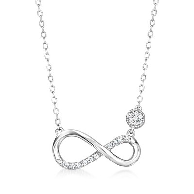 Ross-Simons 0.15 ct. t.w. Diamond Infinity Necklace in Sterling Silver Size 16
