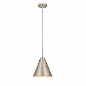 Eaton 12" Iron Pendant Light - Dimmable, Adjustable Height, Ideal for Kitchen & Dining - 1 of 3