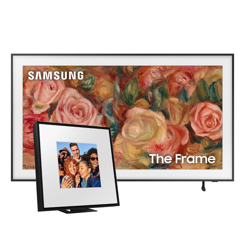 Samsung LS03D 55" The Frame QLED 4K HDR Smart TV with Slim-Fit Wall Mount (2024) and HW-LS60D Music Frame Bluetooth Speaker with Wall Mount, 1 of 13