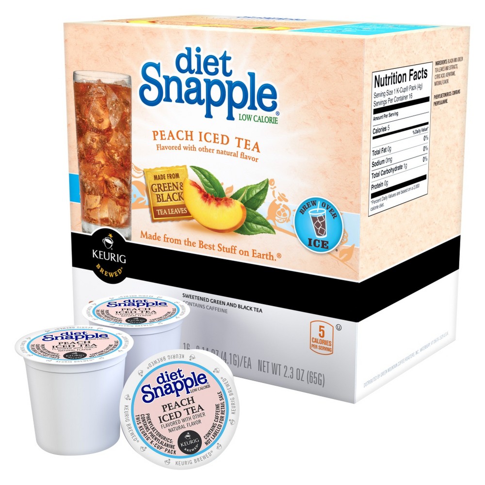 UPC 099555095913 product image for Diet Snapple Low Calorie Peach Iced Tea - K-Cup Pods - 16ct | upcitemdb.com