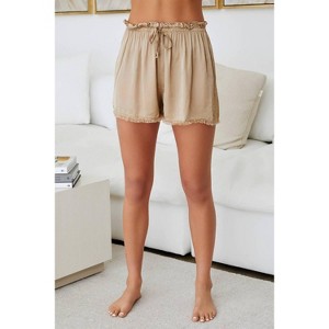 Women's Silky Fringe Him Shorts - Milio Milano - 1 of 4
