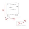 Okak 3-Drawer Dresser,Chest of Drawers with Handles and Legs,Wood Finish Storage Cabinets for Living Room,Entryway,Light Oak - 3 of 4