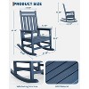 Adirondack Outdoor Rocking Chair - All Weather HDPE Plastic, Wide Armrests, Classic Fire Pit Chair, Easy to Install, Supports 380LBs - 3 of 4