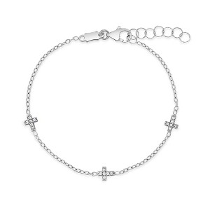 Girls' Tiny Cross Linked Bracelet 14k White Gold - In Season Jewelry - 1 of 4