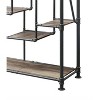 TiramisuBest Clover 6-Tier Freestanding Bookshelf, 67" Tall Dark Walnut Bookcase, Anti-Tip Safety Design, MDF Wood for Home Office & Living Room - 4 of 4