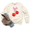 Simply Sage Market Women's Graphic Sweatshirt Coquette Cherries - image 2 of 2