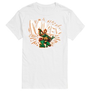 Men's - Teenage Mutant Ninja Turtles Mutant Mayhem - Sketch Mikey Short Sleeve Graphic T-Shirt - 1 of 4