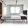 Simple Bed Full Size, Platform Bed with Linen Upholstered Headboard and Footboard Sturdy Steel Slat Bed Mattress Foundation Enough Space for Storage - 3 of 4