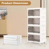 Costway 3/4-Tier Stackable Storage Bins 33-gal Collapsible Storage Boxes with Lid Organizer - 3 of 4