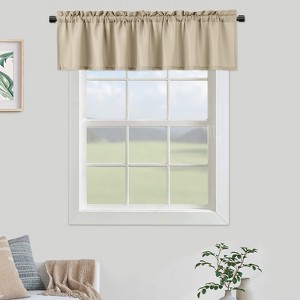 Waffle Weave Waterproof Small Curtain - Decorative Window Cover. Water-Resistant, Easy to Clean & Ideal for Kitchen, Bathroom, RV or Small Spaces - 1 of 4