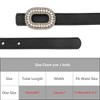 INSPIRE CHIC Women's Faux Leather Thin Belt Ladies Belt with Pearl Rhinestone Buckle for Jeans Pants - 4 of 4