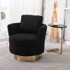 Teddy Swivel Chair With Smooth 360-Degree Golden Metal Swivel Base, Swivel Chairs Accent, Accent Chairs Swivel With Seat Cushion-Cuddlewood - 2 of 4