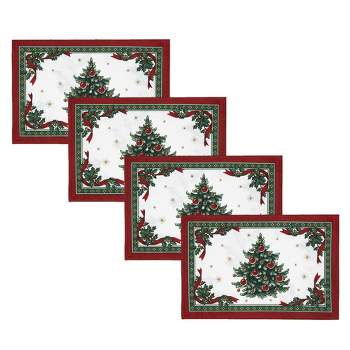 Villeroy & Boch Toy's Delight Reversible Engineered Placemat Set of 4 - Red/Green - 13x19 - Villeroy & Boch