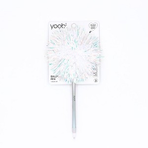 Yoobi Ballpoint Pen Pom Pom Holographic Tinsel Black Ink - 1 of 4