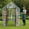 SEVOBAL Greenhouse Outdoor Durable PE Plant Green House for Frost Protection Shelf Clips Roll-up Zipper Door Walk-in for Planter, Clear, 99"*37"*13" - 2 of 4