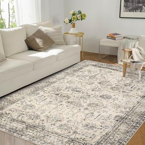 Area Rugs, Vintage Rug, Machine Washable, Floor Carpet Indoor, Low Pile Non Slip Floor Mat, for Bedroom Dining Room Farmhouse - 1 of 4