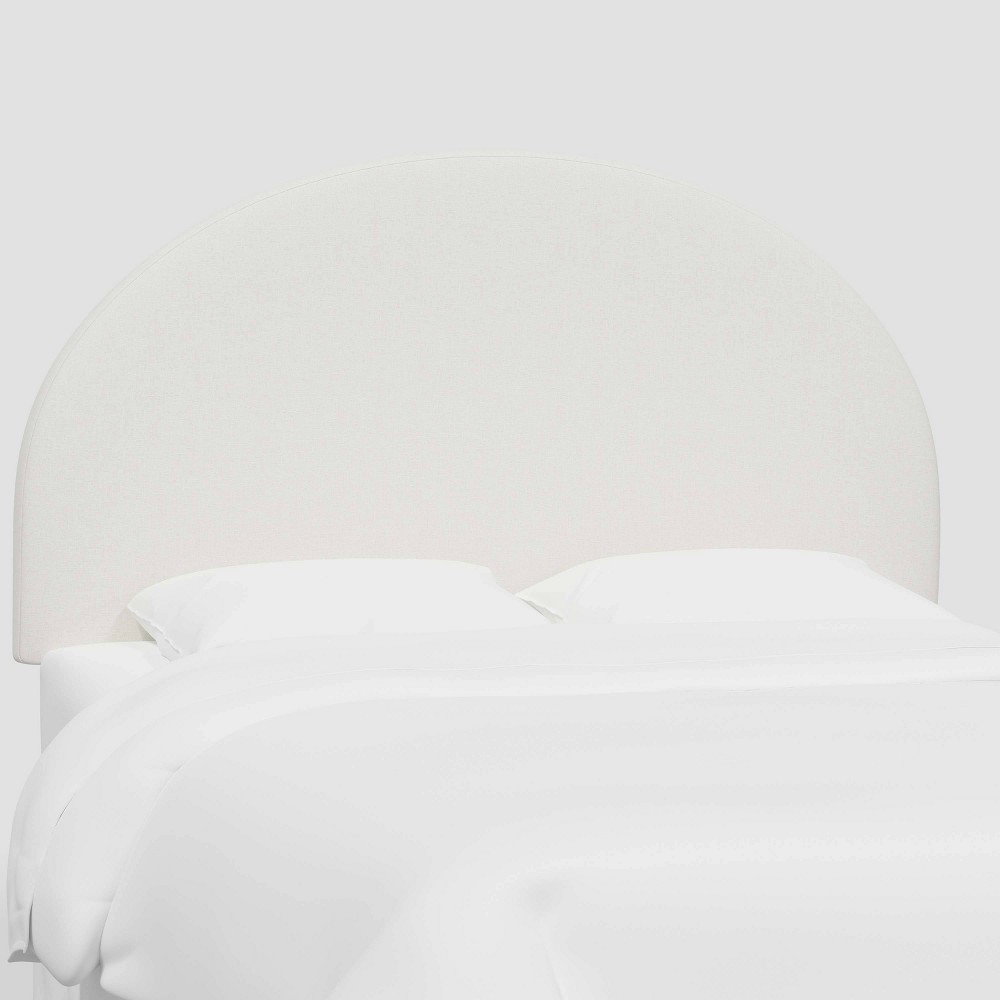 Full Adaline Headboard in Textured Linen Zuma White - Threshold™: Pine Frame, Spot Clean, No Box Spring Needed