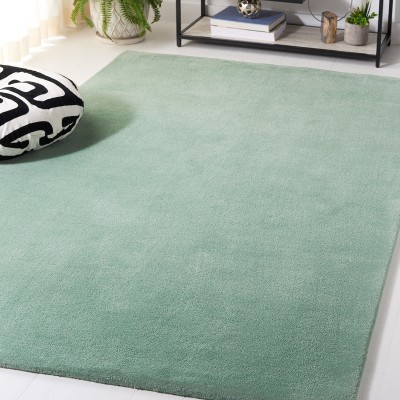 Green 4' x 6' Hand Tufted Wool Area Rug