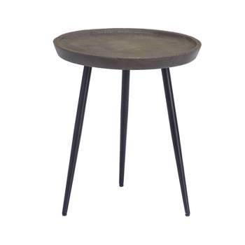 Belamy Eclectic Round Accent Table Gray - Treasure Trove Accents