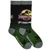 Jurassic Park Socks Mens' Dinosaur Amusement Island-Inspired Adult Crew Socks 3 Pair - 4 of 4