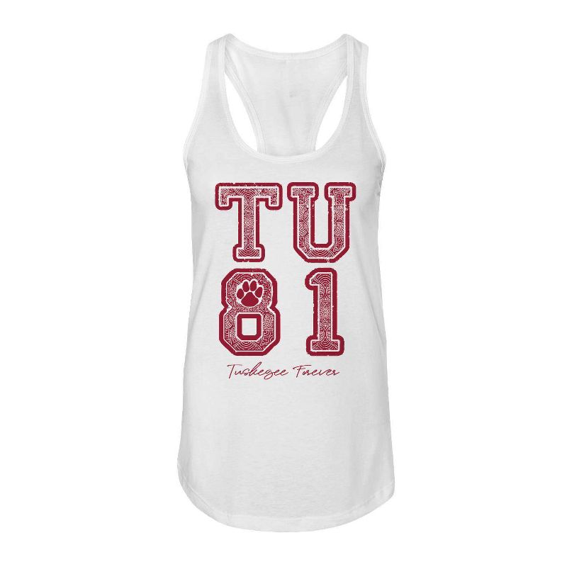 NCAA Women&#39;s Tuskegee White Tank Top, 1 of 2