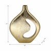 Modern Metal and Aluminum Vase with Abstract Cutout Design - Sleek Contemporary Decorative Accent for Living Room, Bedroom, and Office Decor - 2 of 4