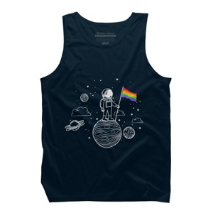 Adult Design By Humans Astronaut Rainbow Flag Space Pride By Avocato Tank Top - 1 of 2