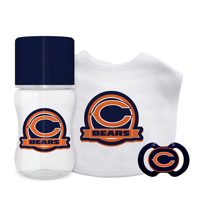 Baby Fanatic Officially Licensed 3 Piece Unisex Gift Set - NFL Chicago Bears, 1 of 4