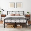 Homhougo Twin Bed Frame Platform with Headboard and Footboard Metal Bed Mattress Foundation with Storage No Box Spring Needed Black - 3 of 4
