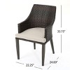 Outdoor Rattan Chair Set of 2,Weather Resistant Wicker Chairs with Cushions and Metal Frame,Patio Arm Chairs for Garden or Balcony-Coolbibila - 4 of 4
