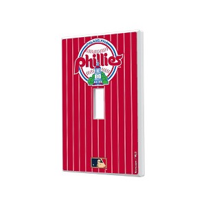 MLB Cooperstown East Teams Pinstripe Hidden-Screw Light Switch Plate for Single Toggle - 1 of 4