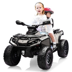 24V Licensed Can-Am Electric ATV for Kids,2 Seater Ride On Car Toy, 4WD Ride On Car with Bluetooth - 1 of 4