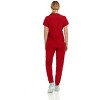 Hey Collection Womens Stretch V-Neck Jogger Scrubs Set, Medical Nursing Tops with Four Pocket Pants - 2 of 4