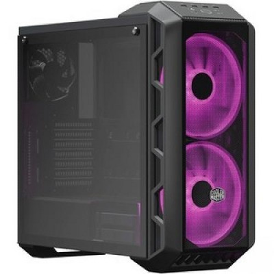 Cooler Master MasterCase H500 Computer Case - Mid-tower - Iron Gray - Steel, Mesh, Acrylic, Plastic, Tempered Glass - 4 x Bay