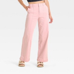 Women's High-Rise Wide Leg Pants - Universal Thread™ - 1 of 3