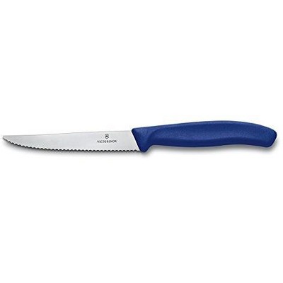 Victorinox Swiss Classic 4-1/2-Inch Steak/Utility Knife with Spear Tip Serrated Blue