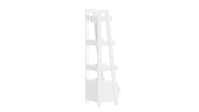 13&#34; Kids&#39; 4-Tier Ladder Shelf with Toy Organizer White - RiverRidge Home, 2 of 9, play video