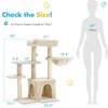 EROMMY Cat Tree, Multi-level Cat Tower for Indoor Cats,Beige - 2 of 4