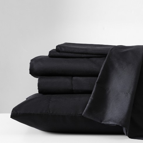 Kenneth Cole New York Brushed Microfiber Sheet Sets (Solid -Black)-Full - image 1 of 4