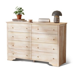Karl Home 8-Drawer Brown MDF 55.12in. W Chest of Drawer - 1 of 4
