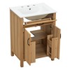 YOOCOZZ  Bathroom Vanity with Solid Wood Frame, Flip Drawer, 2 Soft-Close Doors with Door Storage, Adjustable Shelf, & Sink Cabinet - 4 of 4